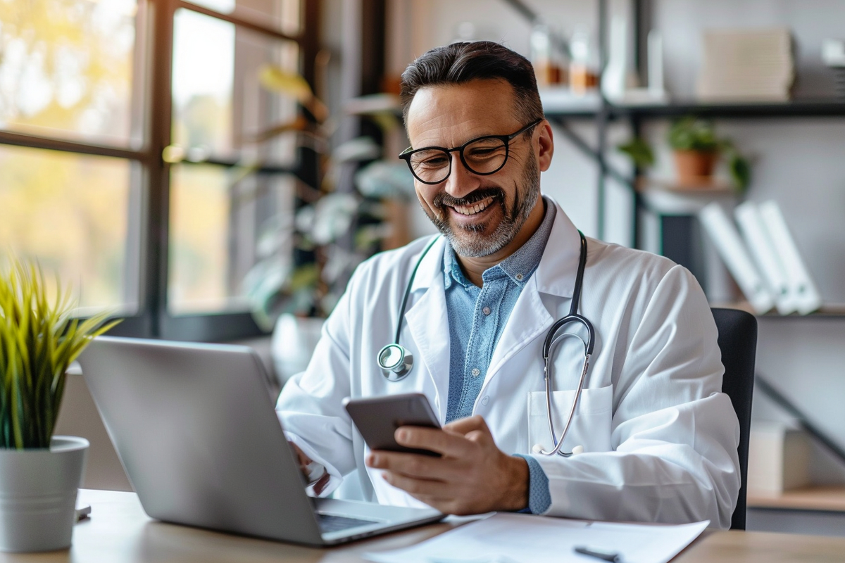 Paciente recebendo segunda opinião médica online pela m2o